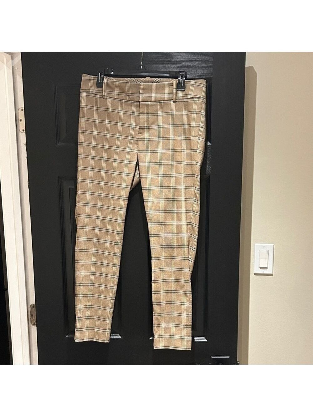 Calvin Klein Tan Plaid Trousers